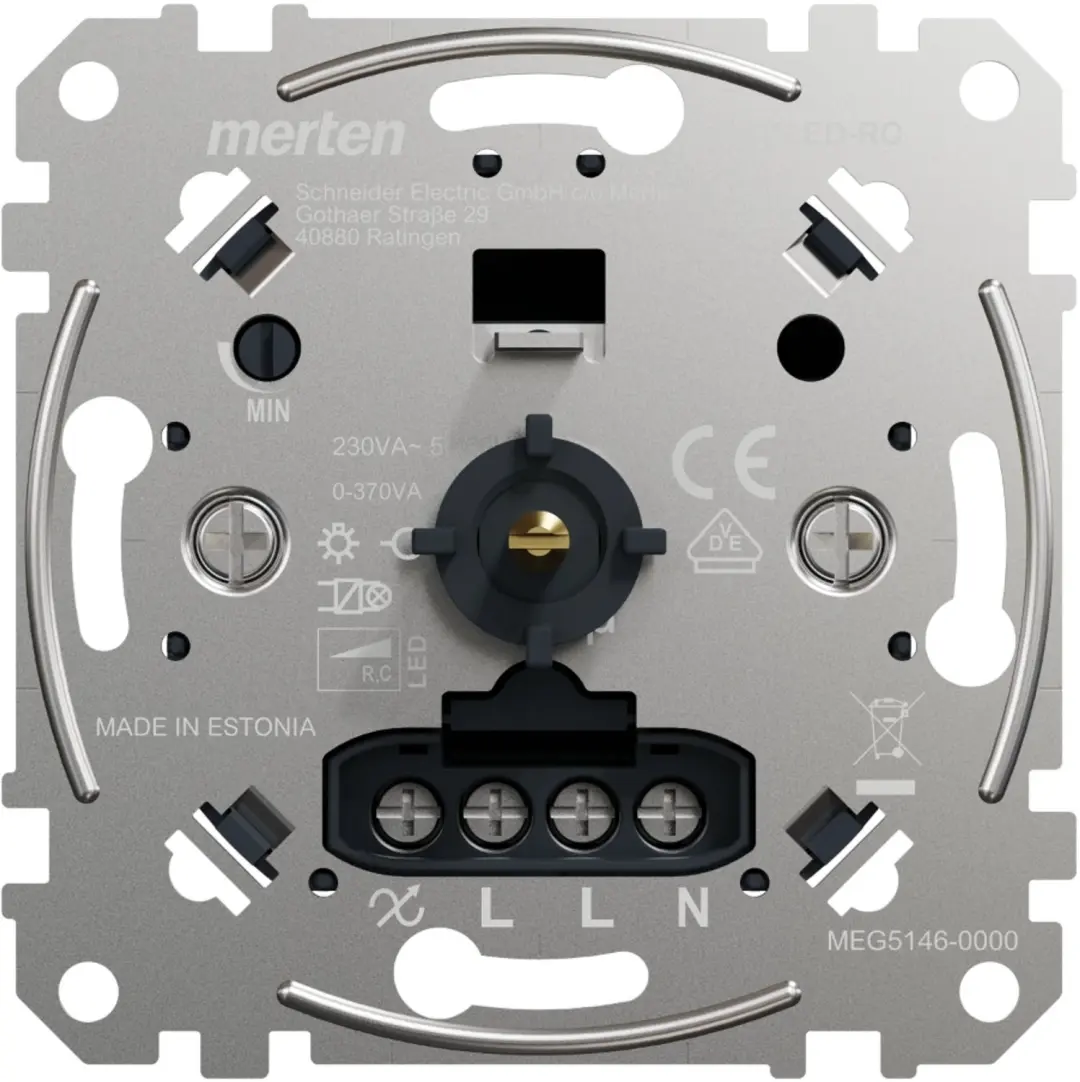 Merten MEG5146-0000 Multiwire LED draaidimmer - 370W - Wit - afbeelding 6 van 6