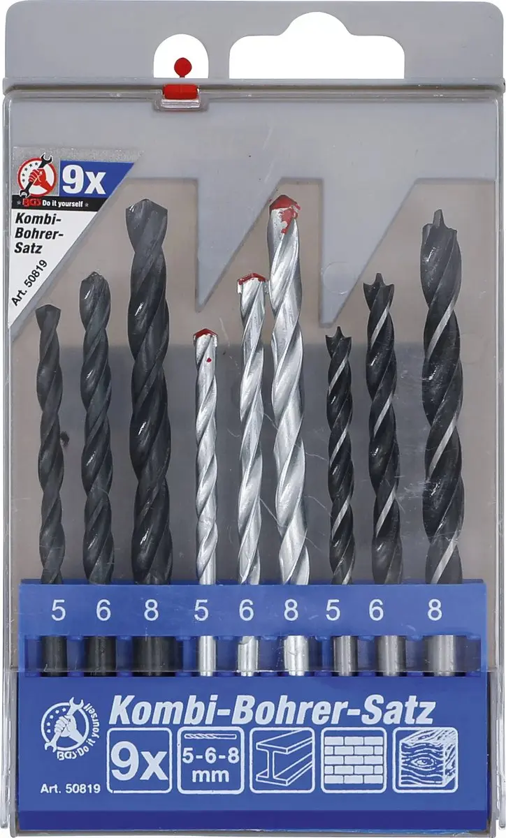 BGS technic Combinatieboorset 5-8 mm - 9 delig - afbeelding 3 van 6