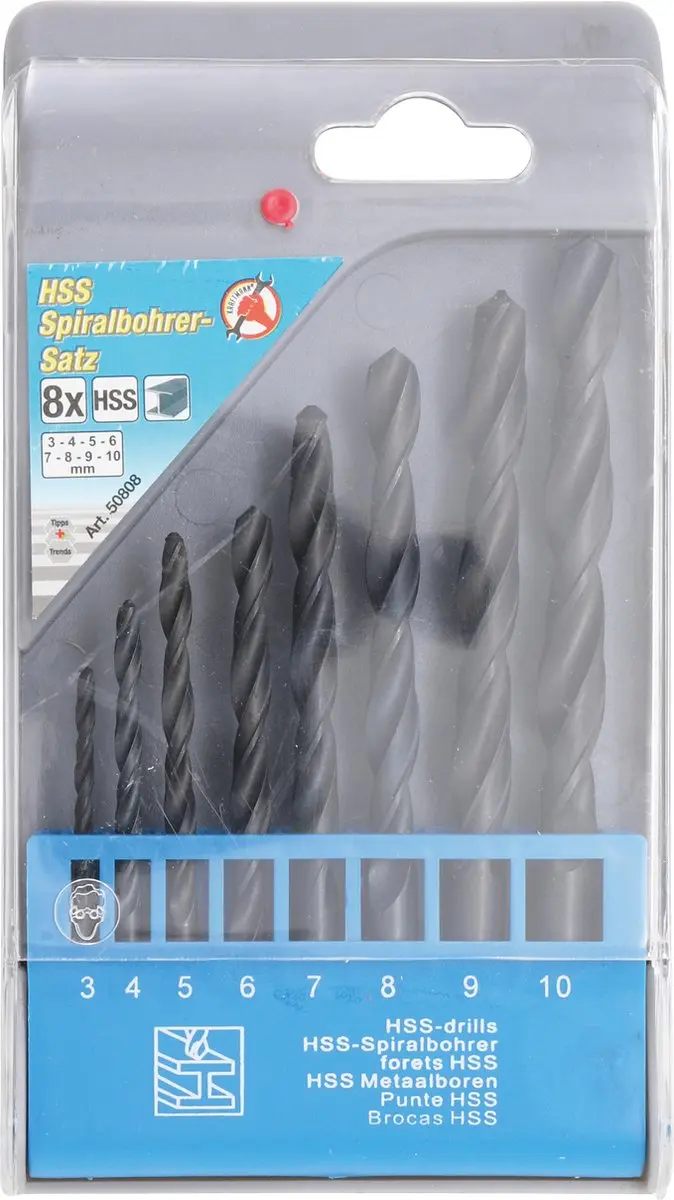 BGS technic HSS-spiraalborenset 3-10mm - 8-delig - afbeelding 4 van 6