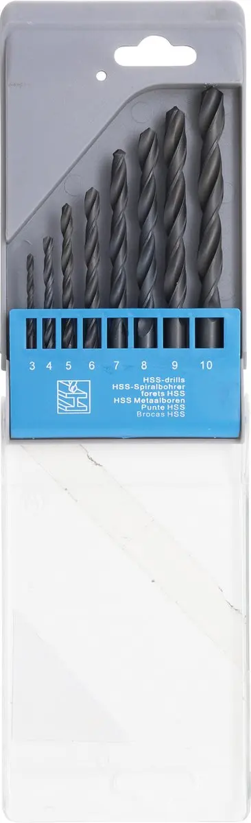 BGS technic HSS-spiraalborenset 3-10mm - 8-delig - afbeelding 3 van 6