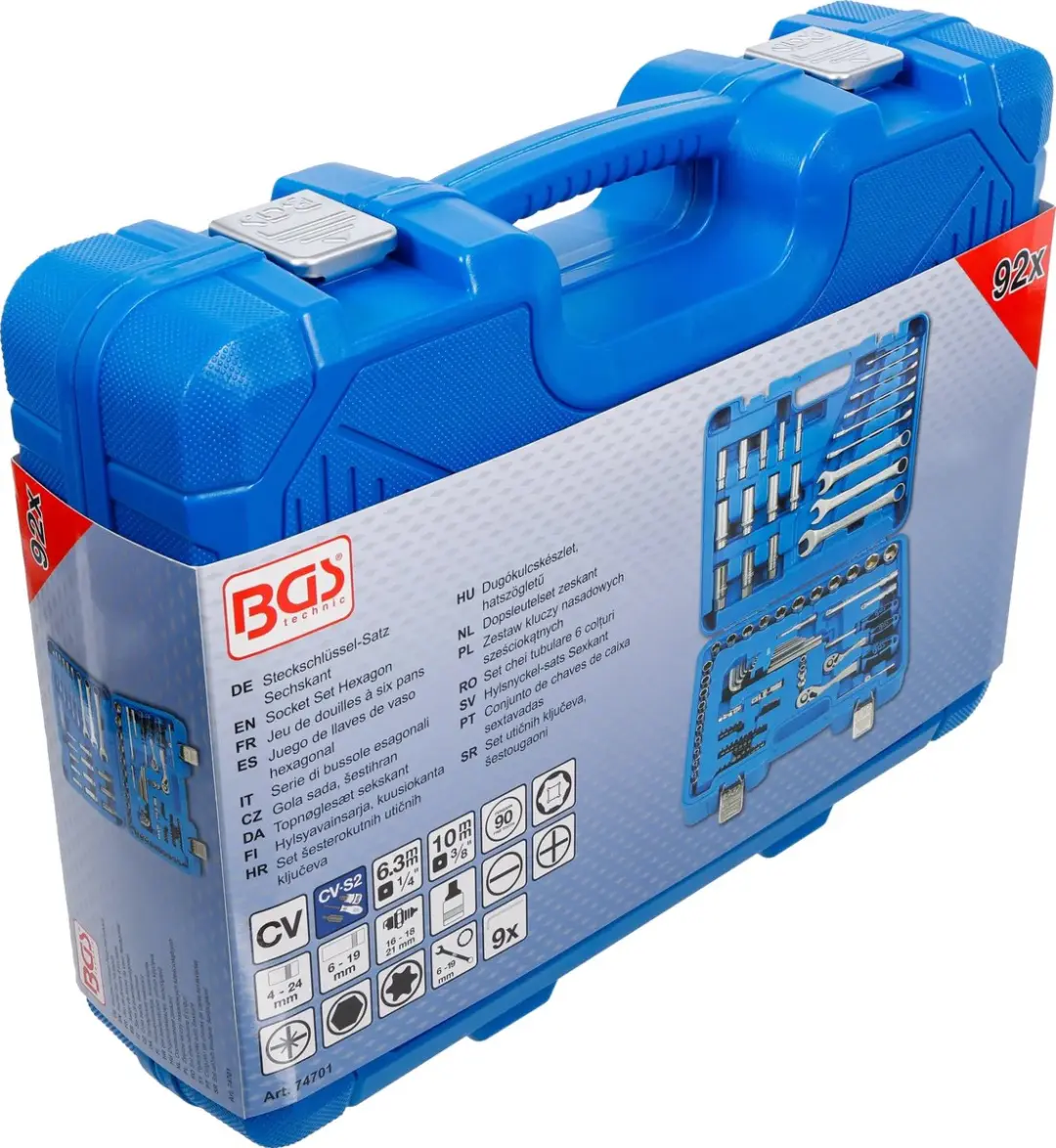 BGS Dopsleutelset zeskant 1/4 3/8