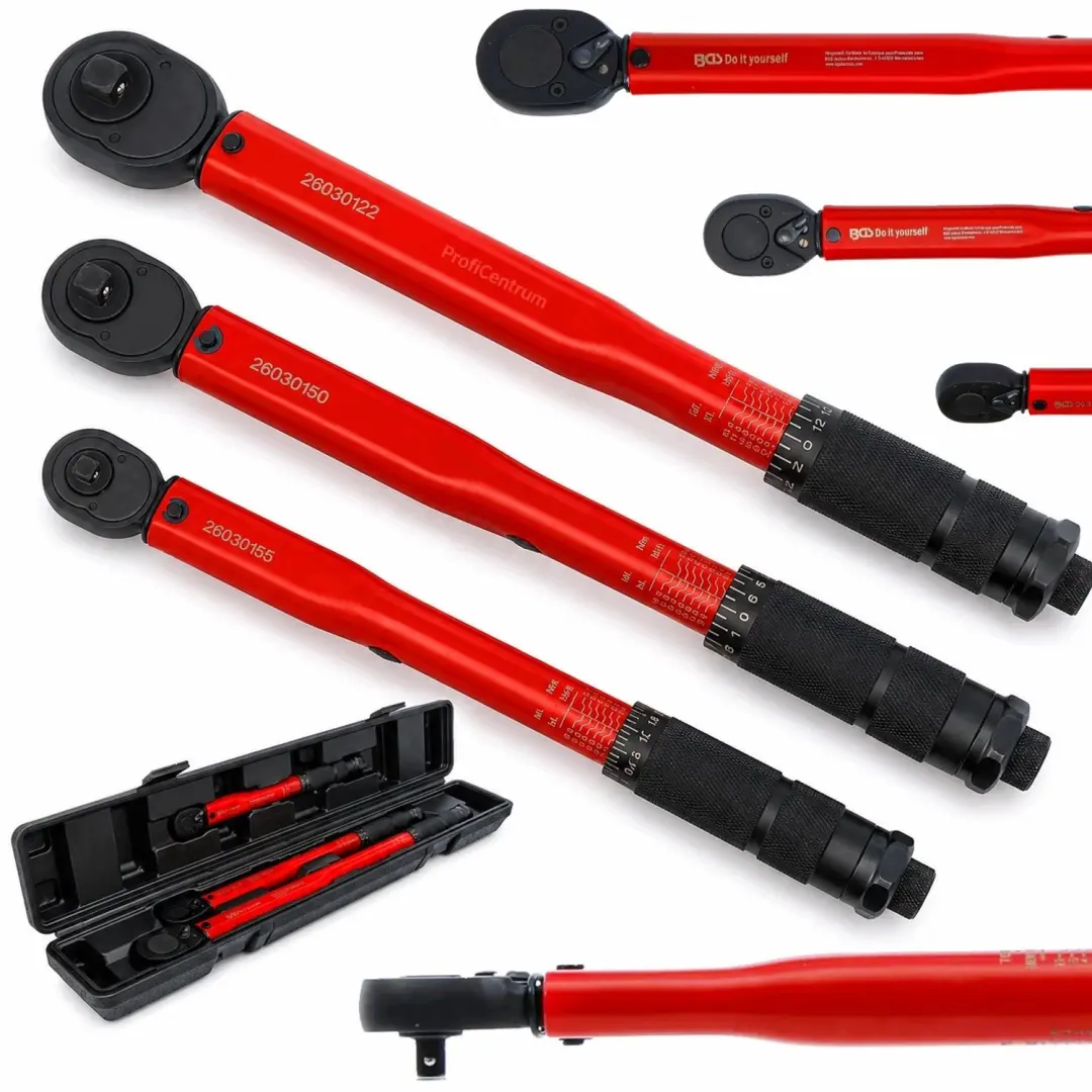 3-delige Momentsleutel Set 1/4" 3/8" 1/2" 2-210 Nm