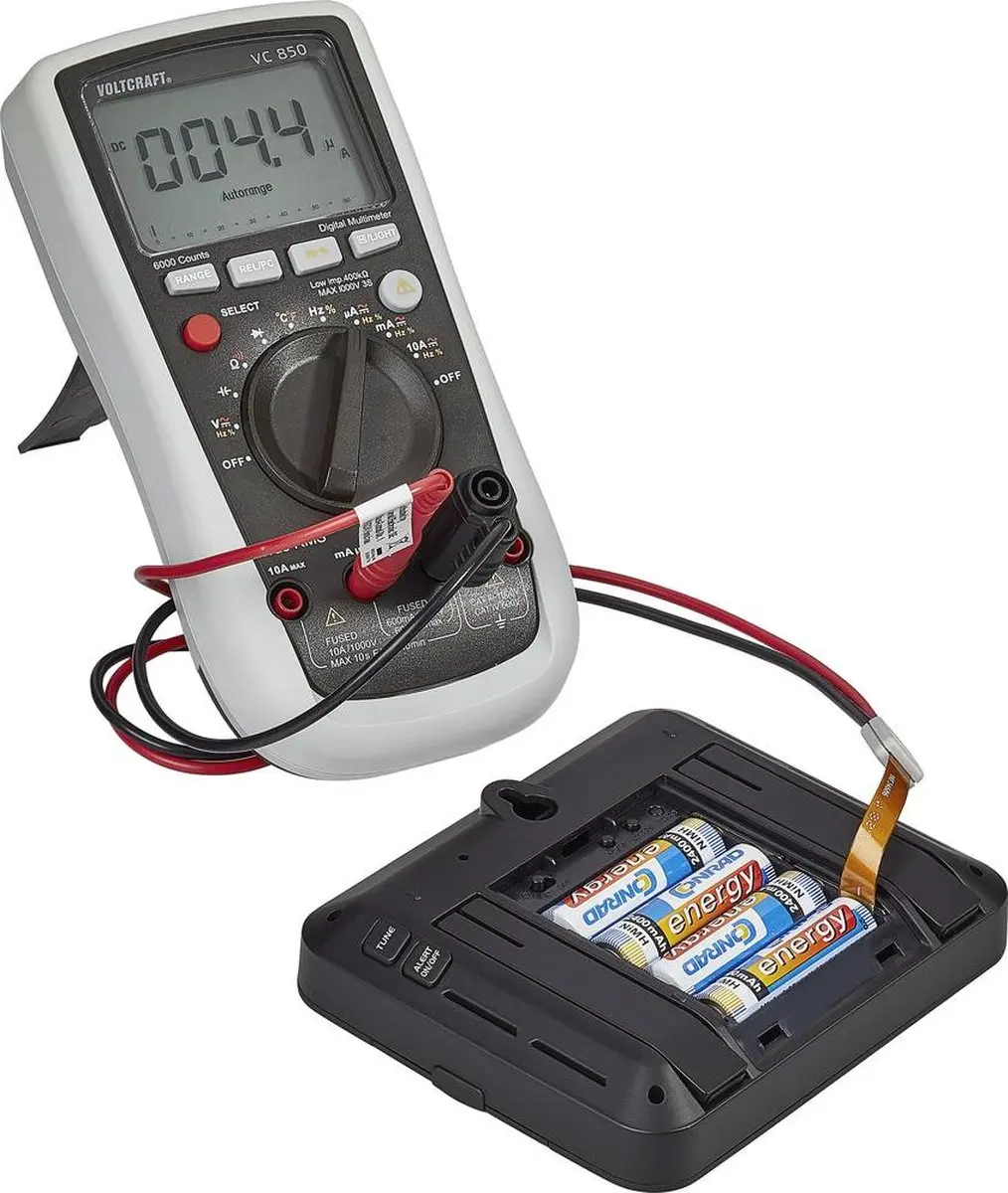 Voltcraft MB-702 Meetadapter voor batterij - Recht - Zwart/Rood - afbeelding 2 van 5