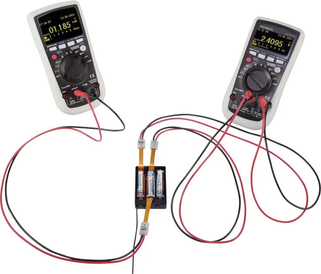 Voltcraft MB-702 Meetadapter voor batterij - Recht - Zwart/Rood - afbeelding 4 van 5