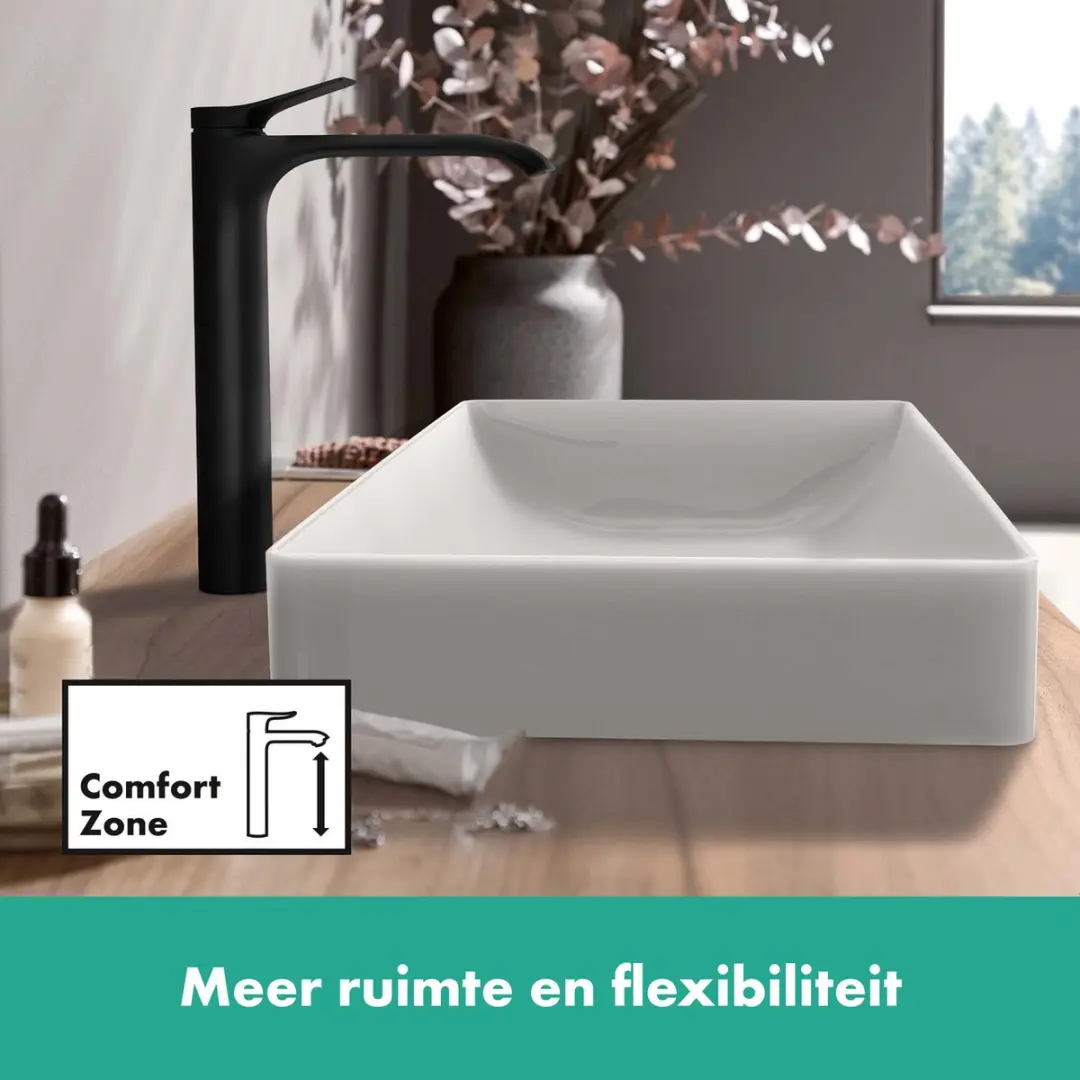 Hansgrohe Vivenis Wastafelmengkraan 75042670 - Mat Zwart - afbeelding 4 van 6
