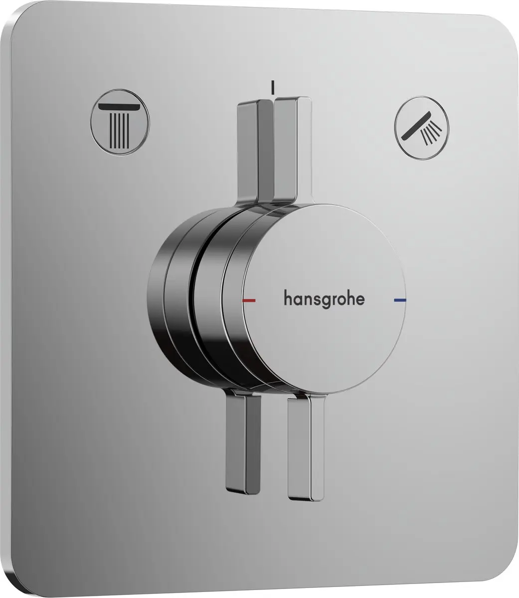 Hansgrohe DuoTurn Q Inbouw Mengkraan - 2 Functies - Chroom - afbeelding 2 van 6