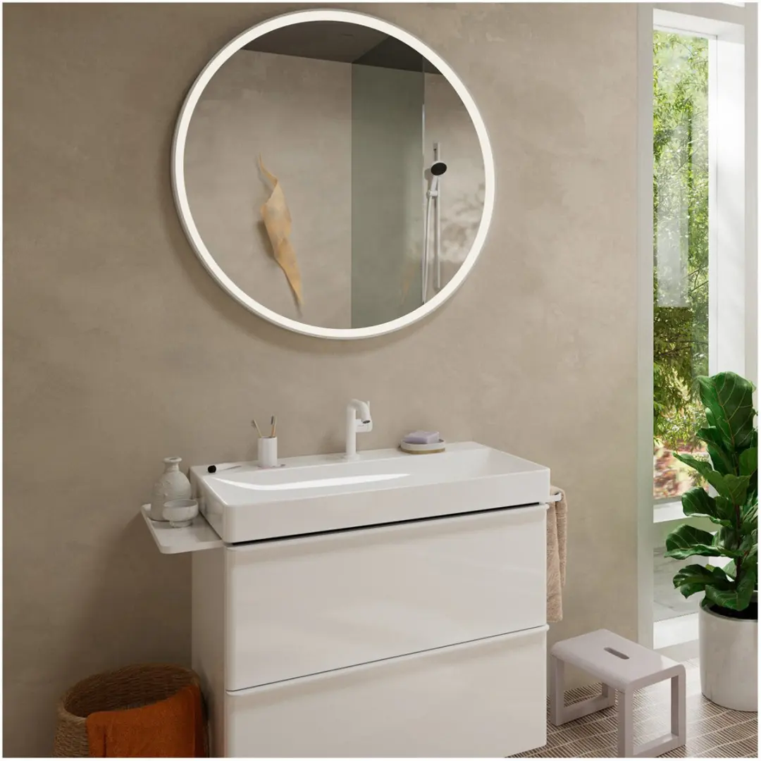 Hansgrohe Tecturis S - Wastafelkraan met afvoerplug Push-Open, CoolStart, EcoSmart, mat wit 73322700