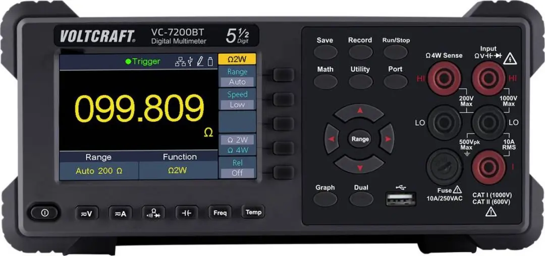 Voltcraft VC-7200BT Bench Multimeter - 200000 counts - afbeelding 3 van 6