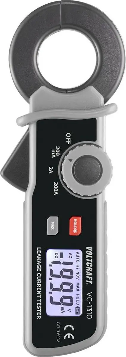 Voltcraft VC-1310 Stroomtang Digitaal CAT II 600V
