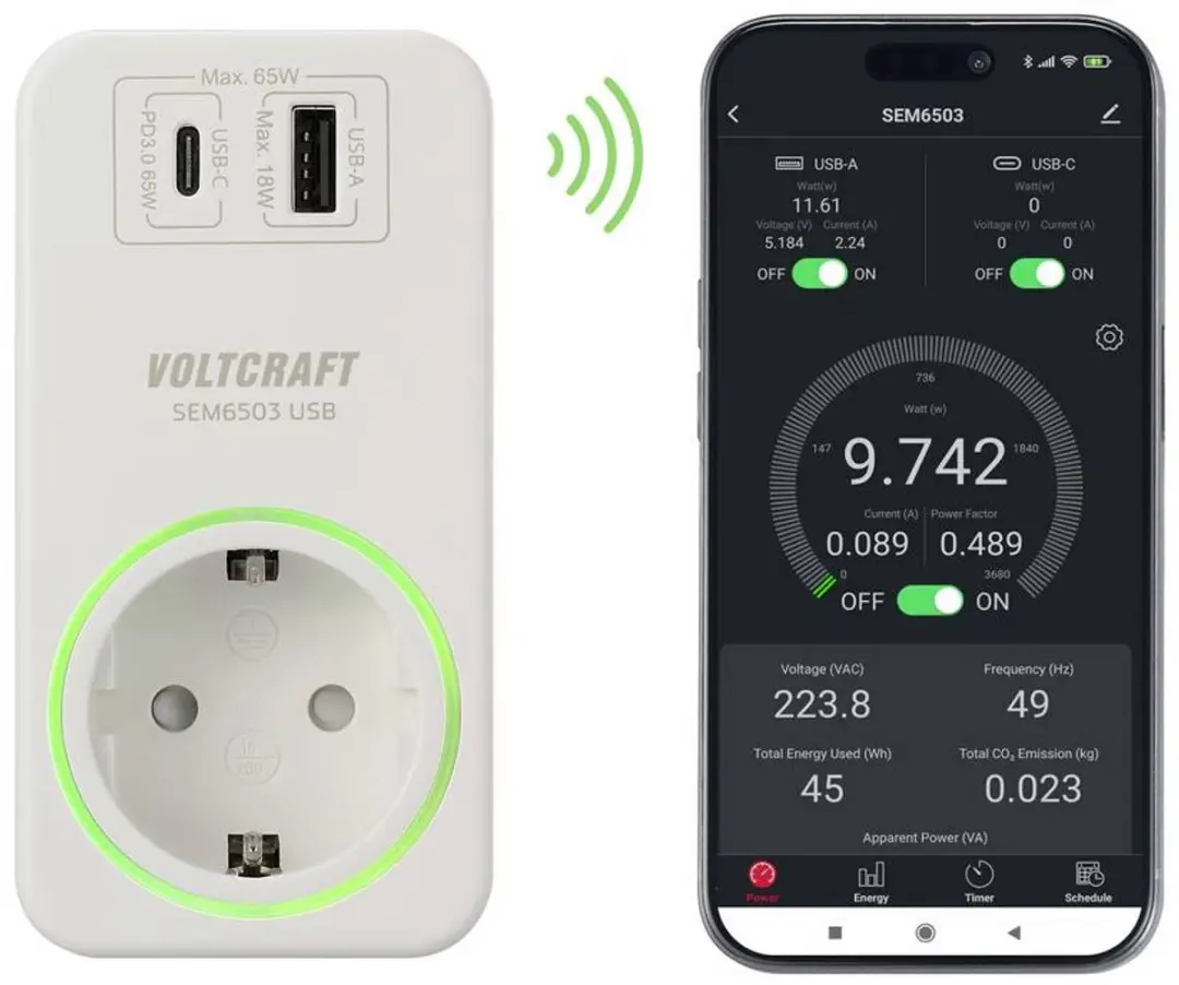 Voltcraft SEM6503 Energiekostenmeter
