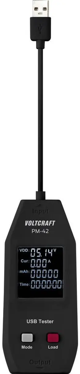 Voltcraft PM-42 USB-tester Digitaal incl. testkabel