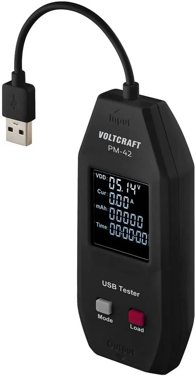 Voltcraft PM-42 USB-tester Digitaal incl. testkabel - afbeelding 3 van 4