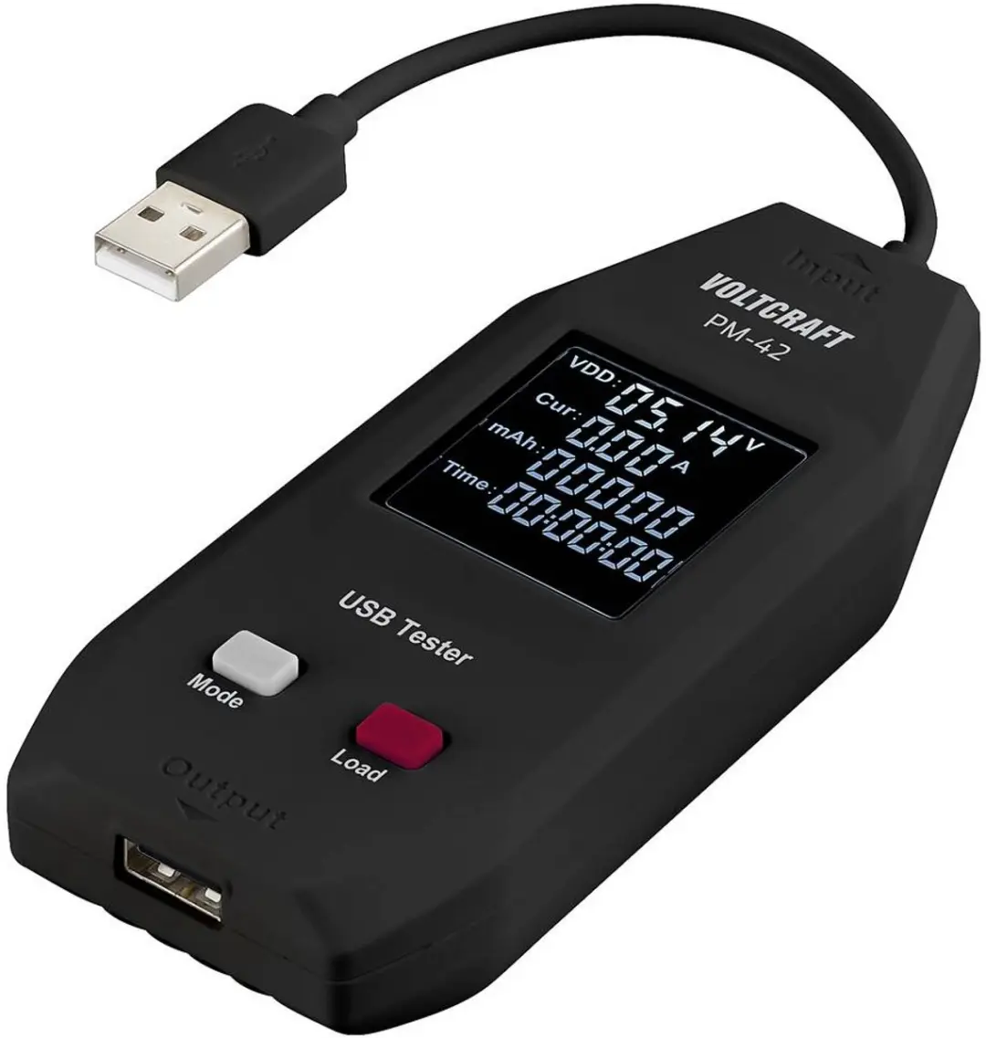 Voltcraft PM-42 USB-tester Digitaal incl. testkabel - afbeelding 2 van 4