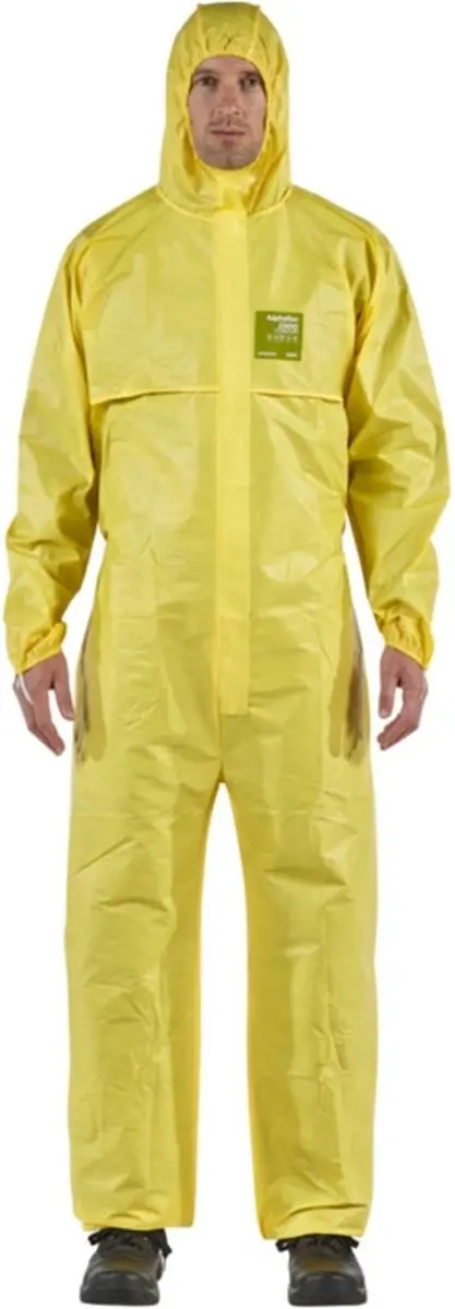Ansell AlphaTec 2300/132 Chemische Bescherming Overall - Geel, 2XL - afbeelding 5 van 6