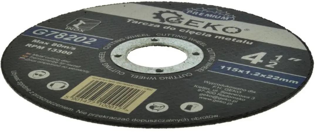 GEKO G78202 Snijschijf Inox 115x1,2mm - 10 stuks - afbeelding 3 van 3
