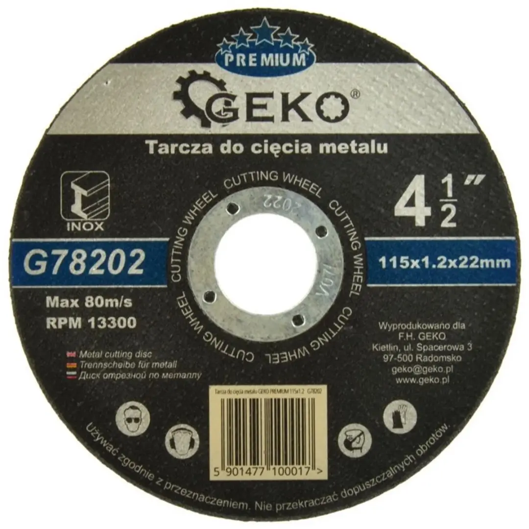 GEKO G78202 Snijschijf Inox 115x1,2mm