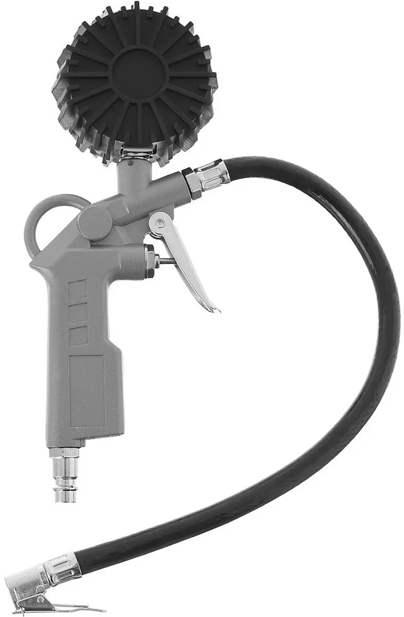 GEKO Bandenpomp met manometer - schokbestendige behuizing - 0-16 bar - 370 mm slang - afbeelding 5 van 6