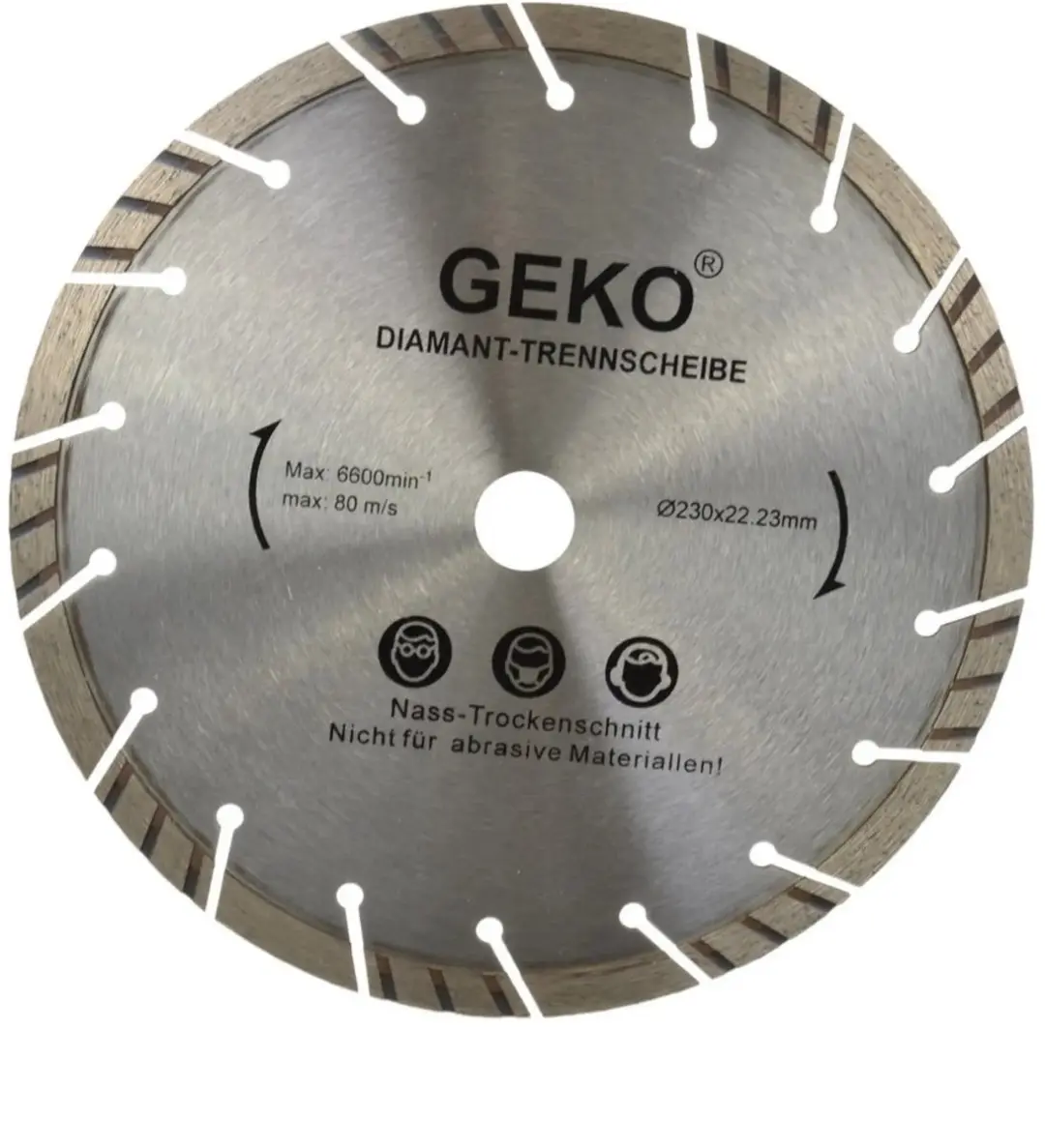 GEKO Diamant Turbo Segment Snijschijf 230mm