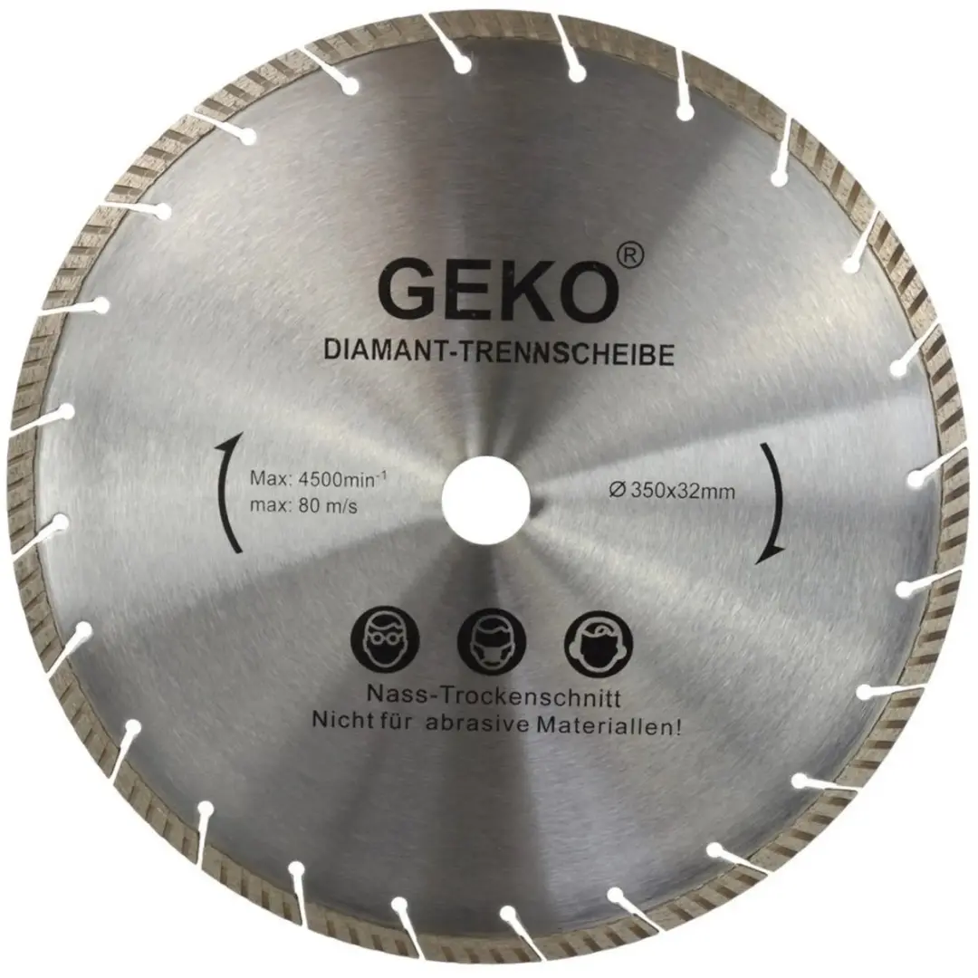 GEKO Diamant Turbo Segment Snijschijf 350mm