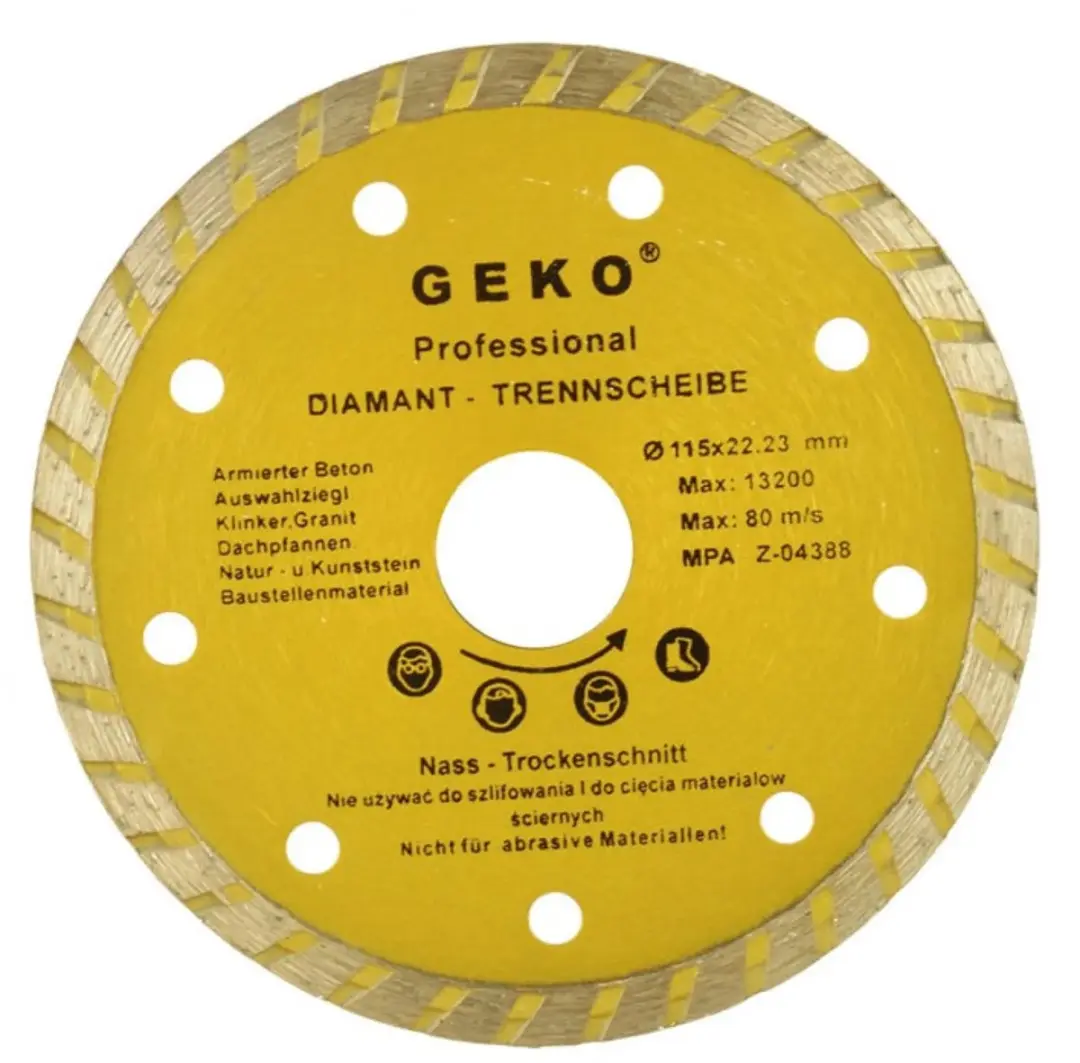 GEKO Diamantdoorslijpschijf Turbo
