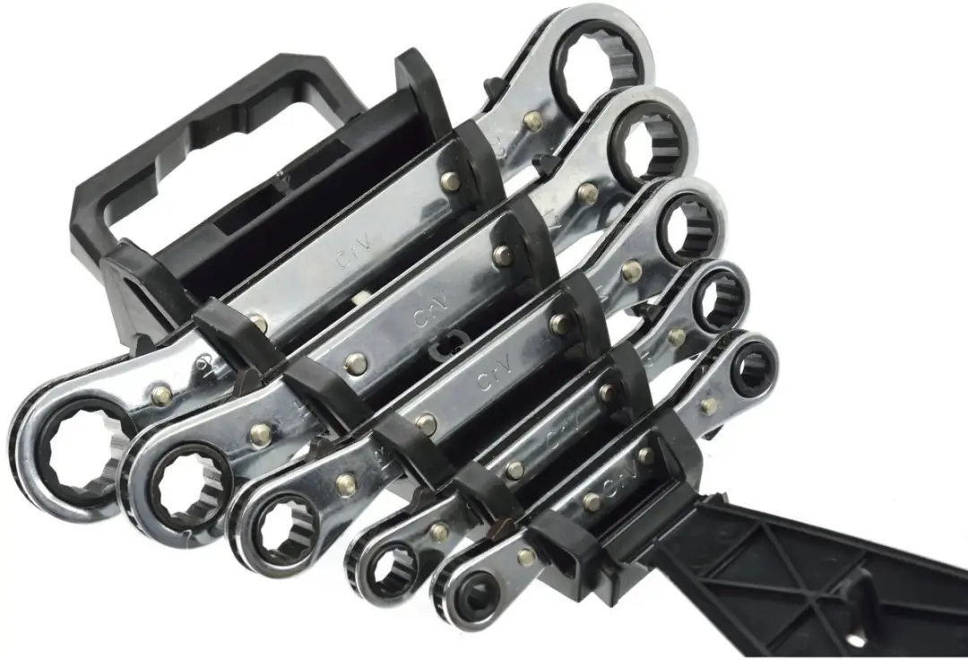 GEKO Dubbel Ratelsleutelset 12-punts 6-22mm - 5-delig - afbeelding 6 van 6