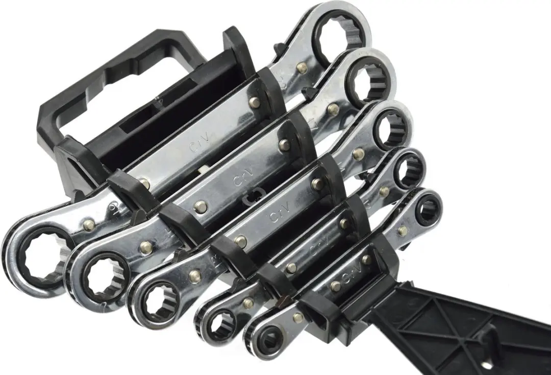 GEKO Dubbel Ratelsleutelset 12-punts 6-22mm - 5-delig - afbeelding 5 van 6