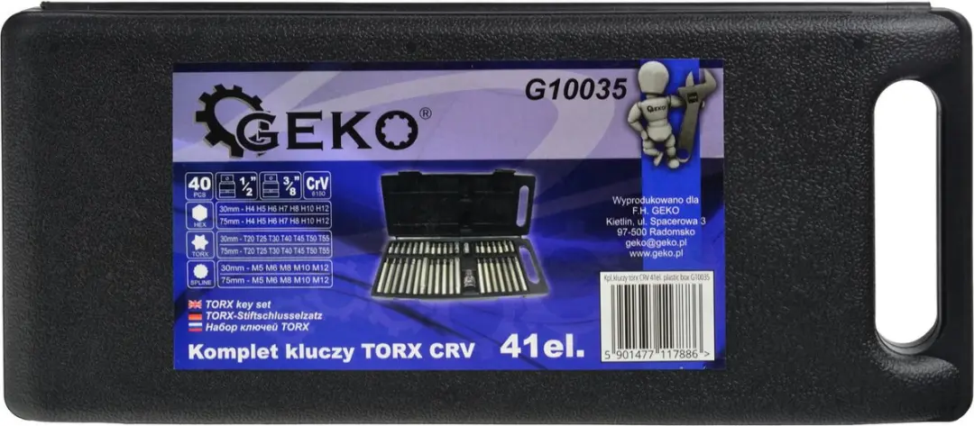 GEKO 41-delige bitset - Hex, spline & Torx - afbeelding 2 van 6