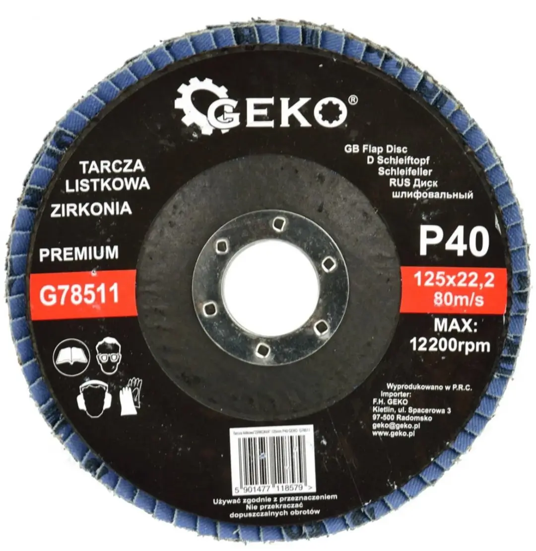 GEKO Lamellenschijf Zirconia 125mm P40