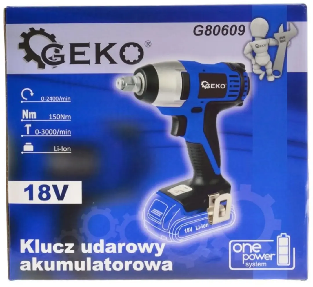GEKO G80601 Snoerloze Slagmoersleutel 18V - 150Nm - afbeelding 2 van 6