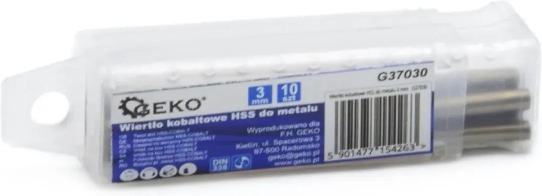 GEKO Metaalboor HSS M35 2,5 mm - 10 stuks - afbeelding 3 van 6