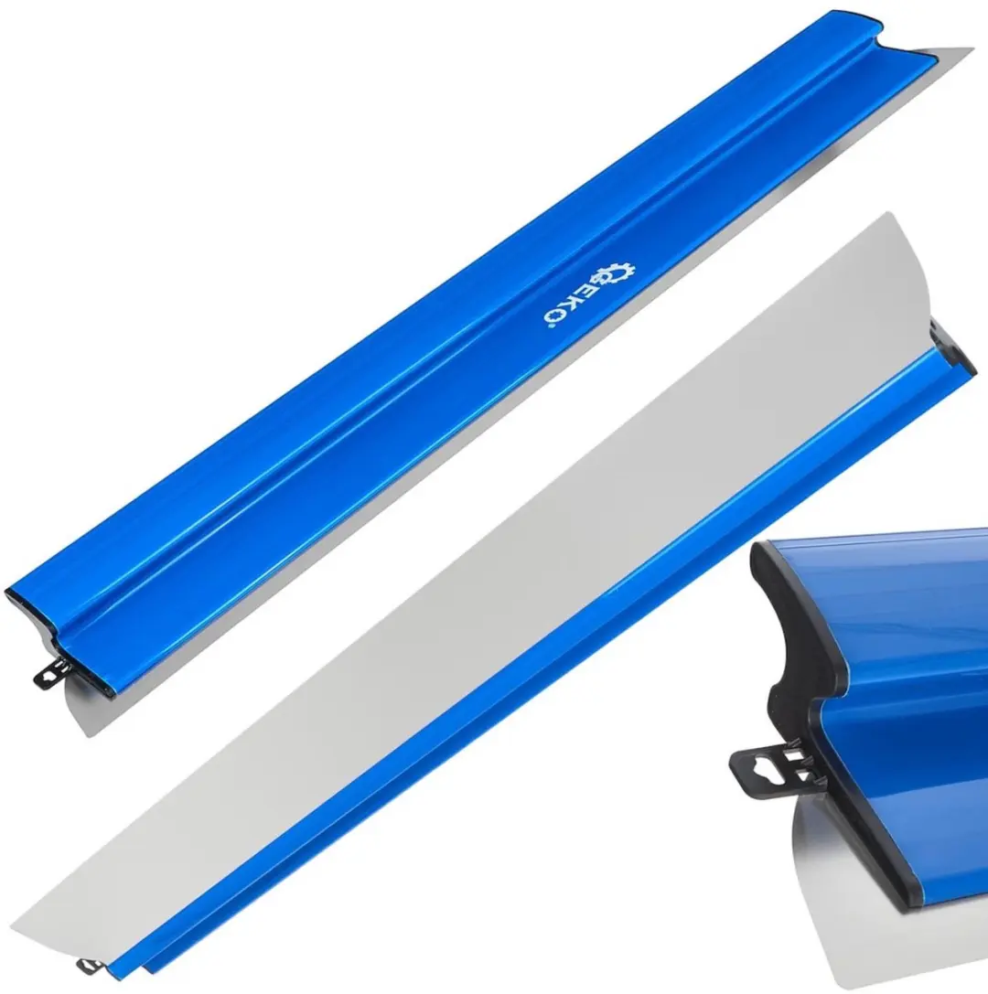 GEKO Afwerkspatel 100 cm met ergonomische handgreep en vervangbaar 0,3 mm blad voor gladde afwerking