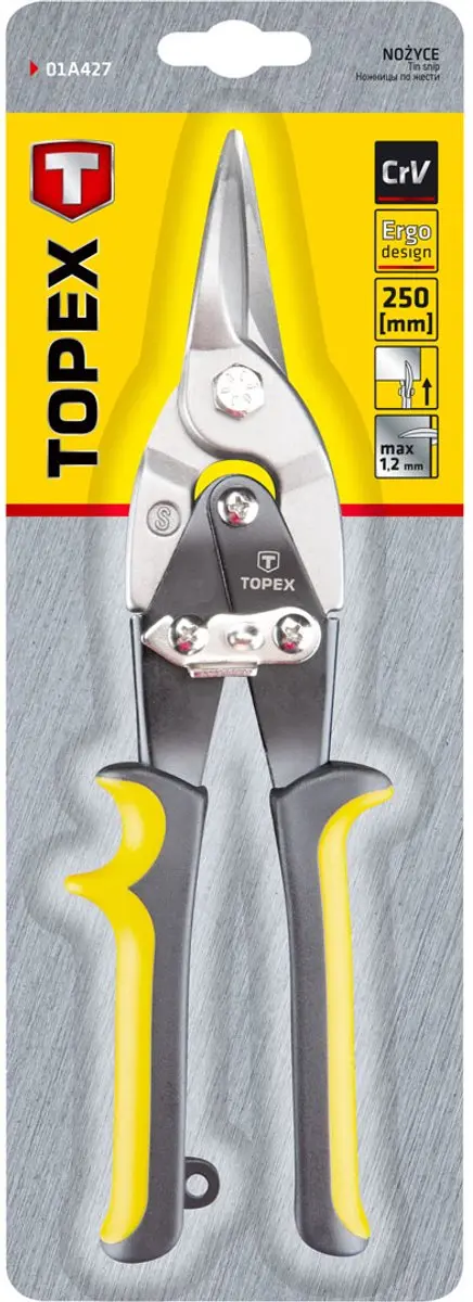 Topex Rechte Blikschaar 250mm - 01A427 - afbeelding 2 van 4