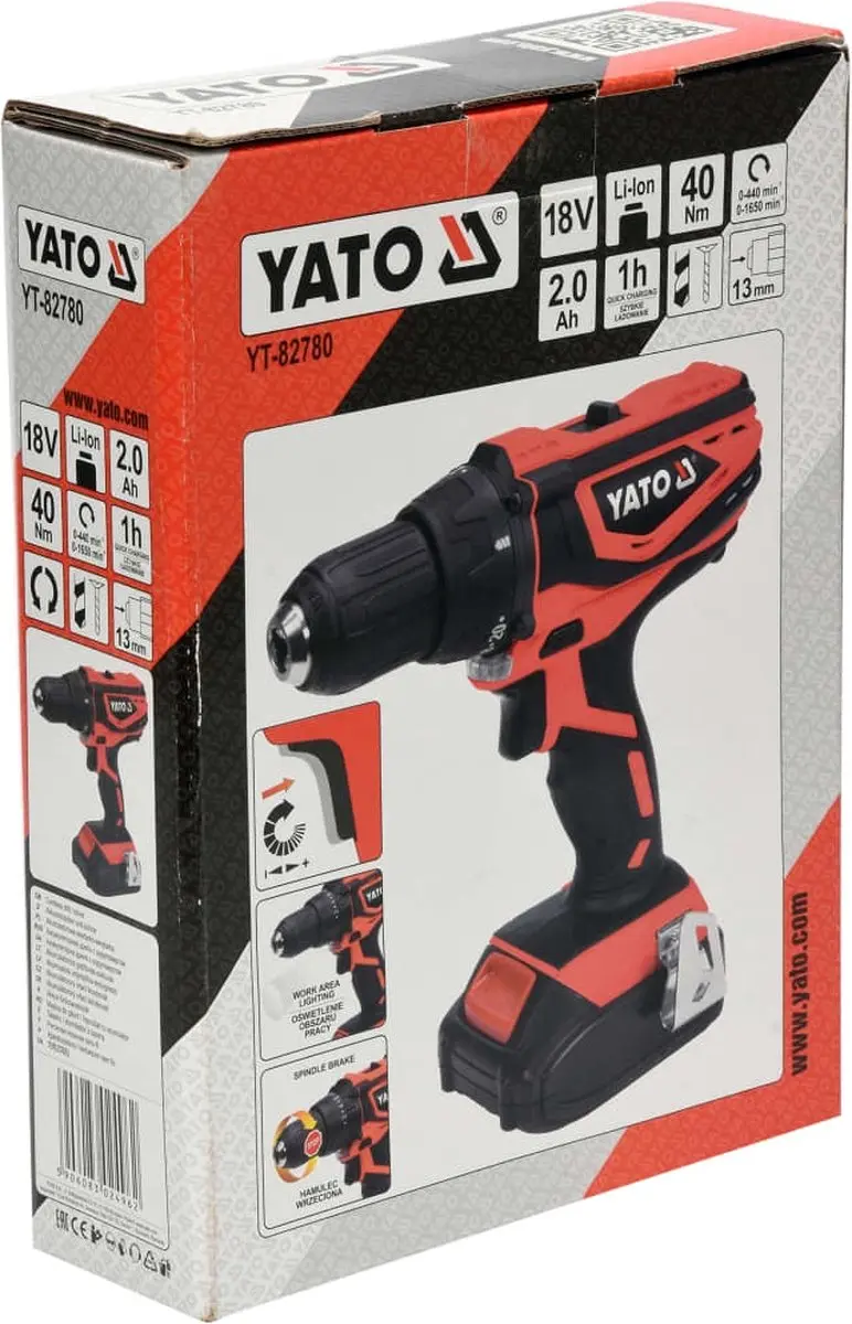 Yato YT-82780 Accu-schroevendraaierboormachine 18V 2Ah - afbeelding 6 van 6
