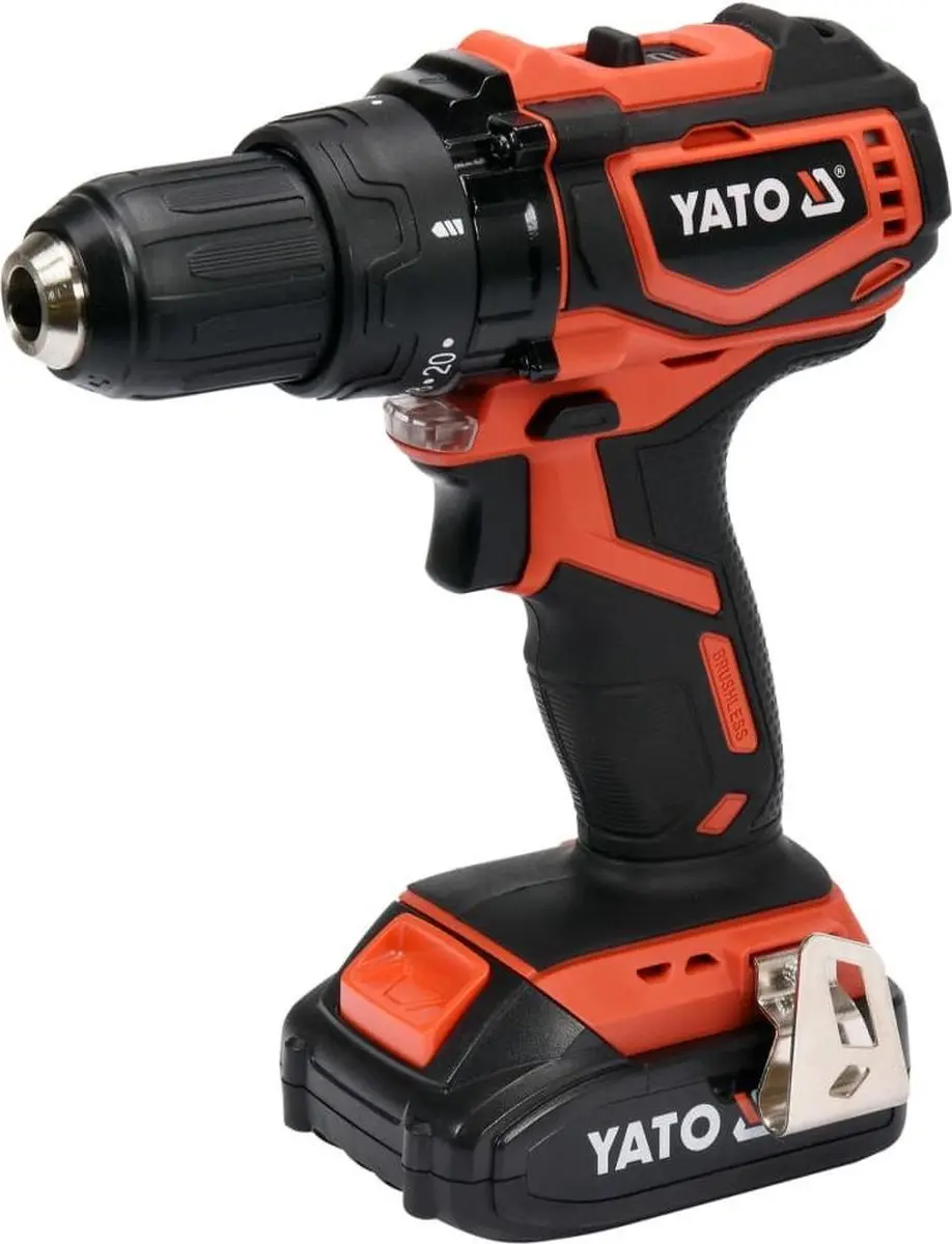 YATO Boor borstelloos met 2.0 Ah Li-ion-accu 18 V 42 Nm