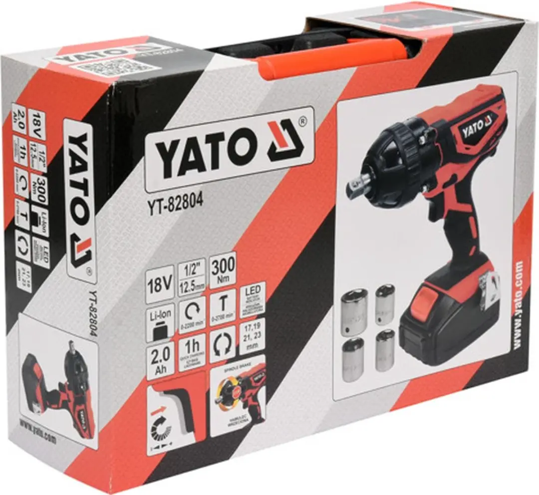 Yato YT-82804 Accu Slagmoersleutel - 18V - 300Nm - 1/2" - afbeelding 4 van 6