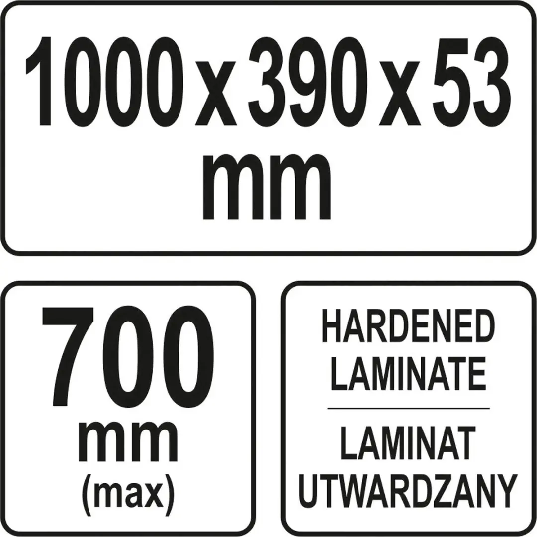 Yato YT-70890 Werkblad Freessjabloon - 100cm - afbeelding 2 van 4