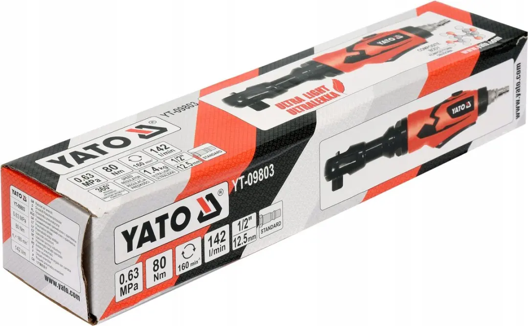 Yato YT-09803 Pneumatische Ratel 1/2" 80Nm - afbeelding 2 van 4