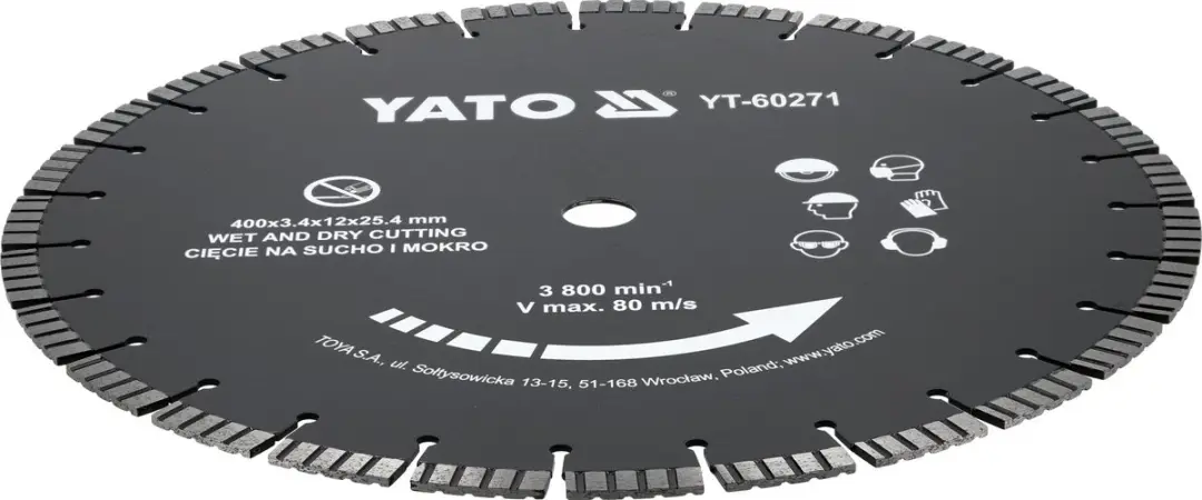 Yato Diamantschijf YT-60271 - Ø400mm - Asgat 25.4mm - afbeelding 4 van 4