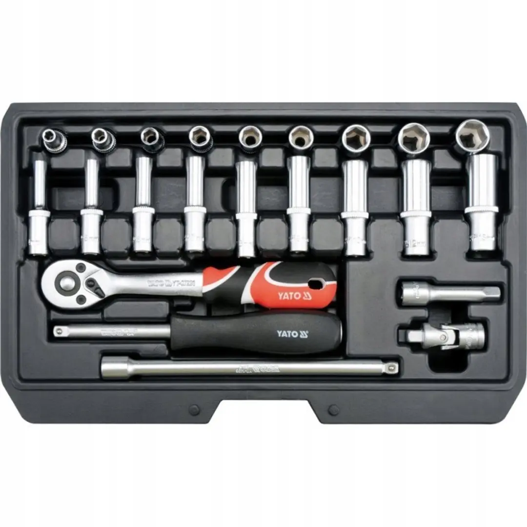 Yato YT-14451 Doppenset 23-delig - Zwart - afbeelding 4 van 6