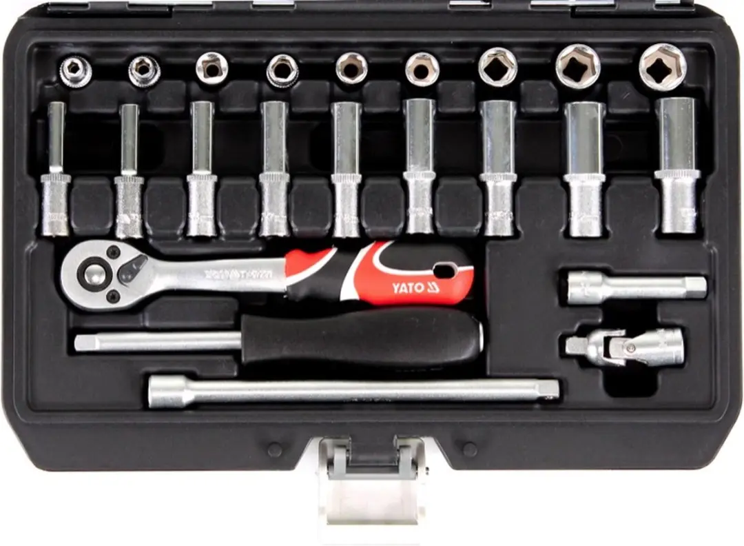 Yato YT-14451 Doppenset 23-delig - Zwart - afbeelding 6 van 6