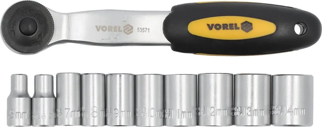 11-Delige Dop- en Ratelset 1/4"