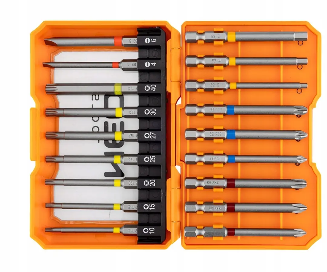 NEO TOOLS Bitset 18-delig - 75mm - 1/4" HEX - S2 Staal - afbeelding 2 van 2