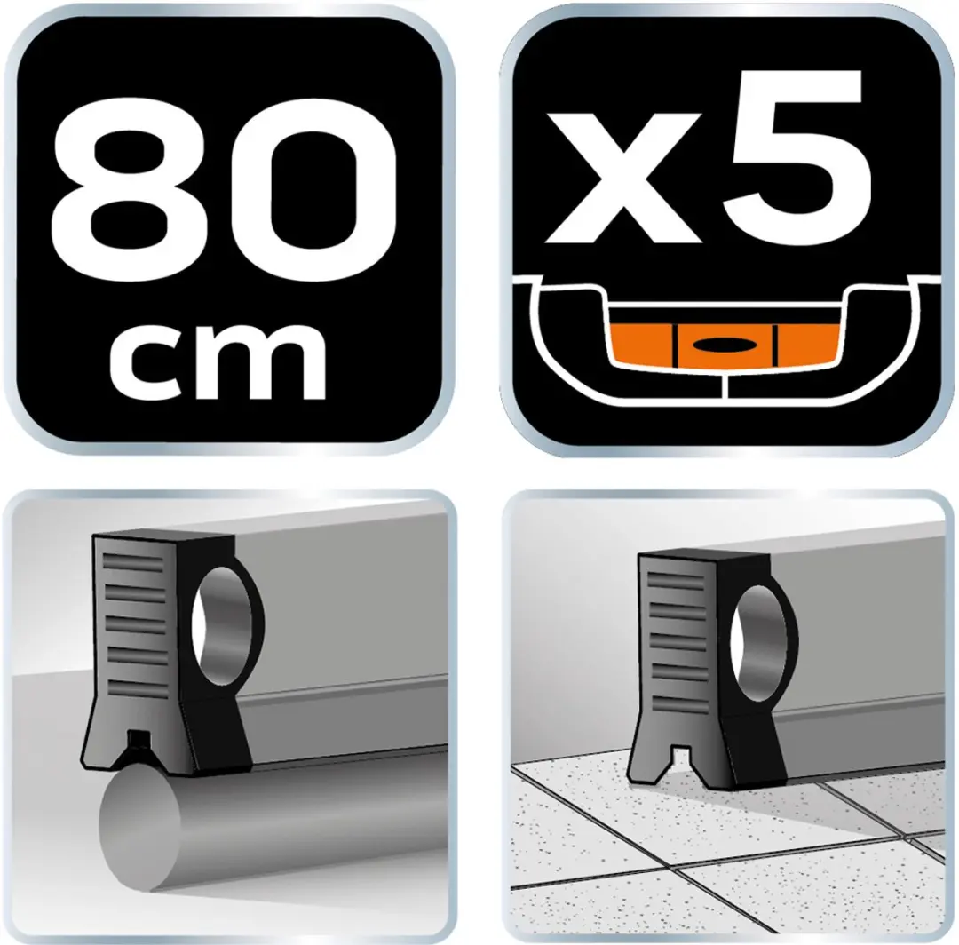 Neo tools Speciale Waterpas 80 cm 71-123 - 5 Libellen - afbeelding 5 van 6