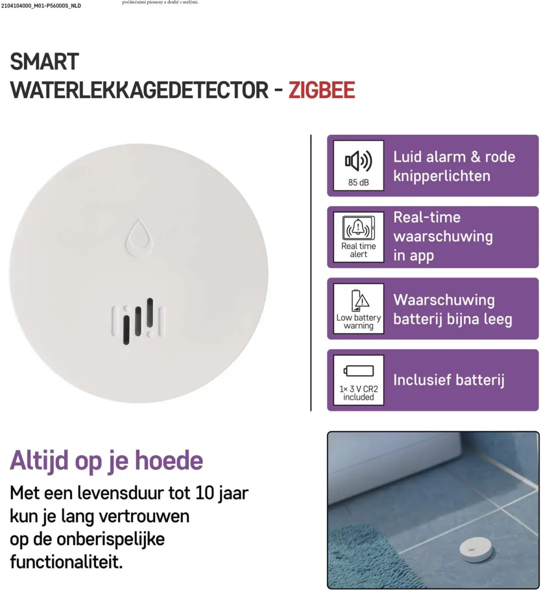 Emos GoSmart Waterlekdetector P56000S ZigBee - afbeelding 4 van 6