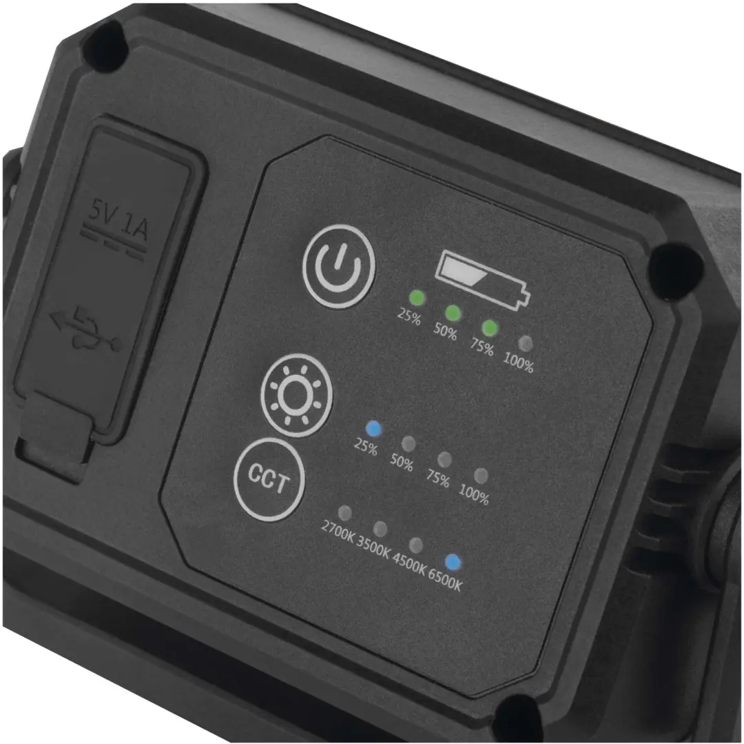 EMOS COB LED-werklamp met oplaadfunctie, 900 lm, 4400 mAh, P4542 - afbeelding 5 van 6