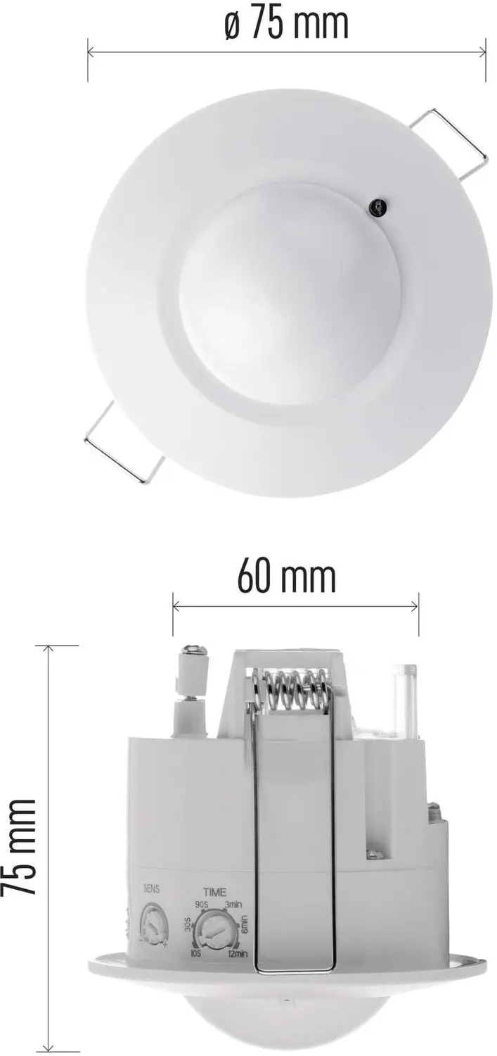 Emos GS22111 Bewegingsmelder - IP20 - 1200W - Wit - afbeelding 6 van 6