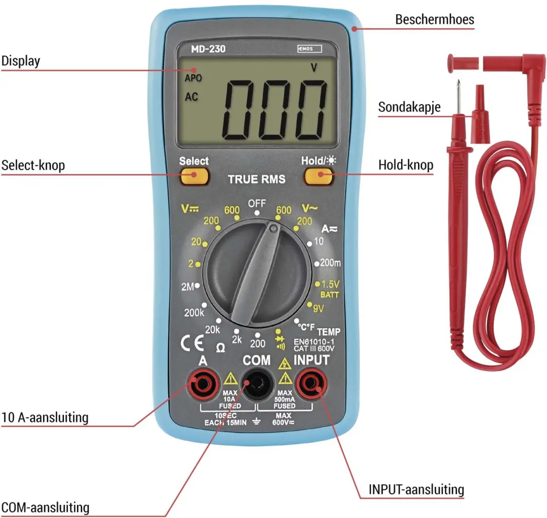 Emos MD-230 Multimeter - M0230N - afbeelding 4 van 6