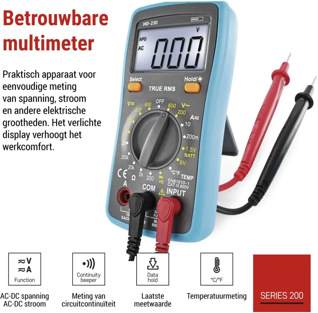 Emos MD-230 Multimeter - M0230N - afbeelding 2 van 6