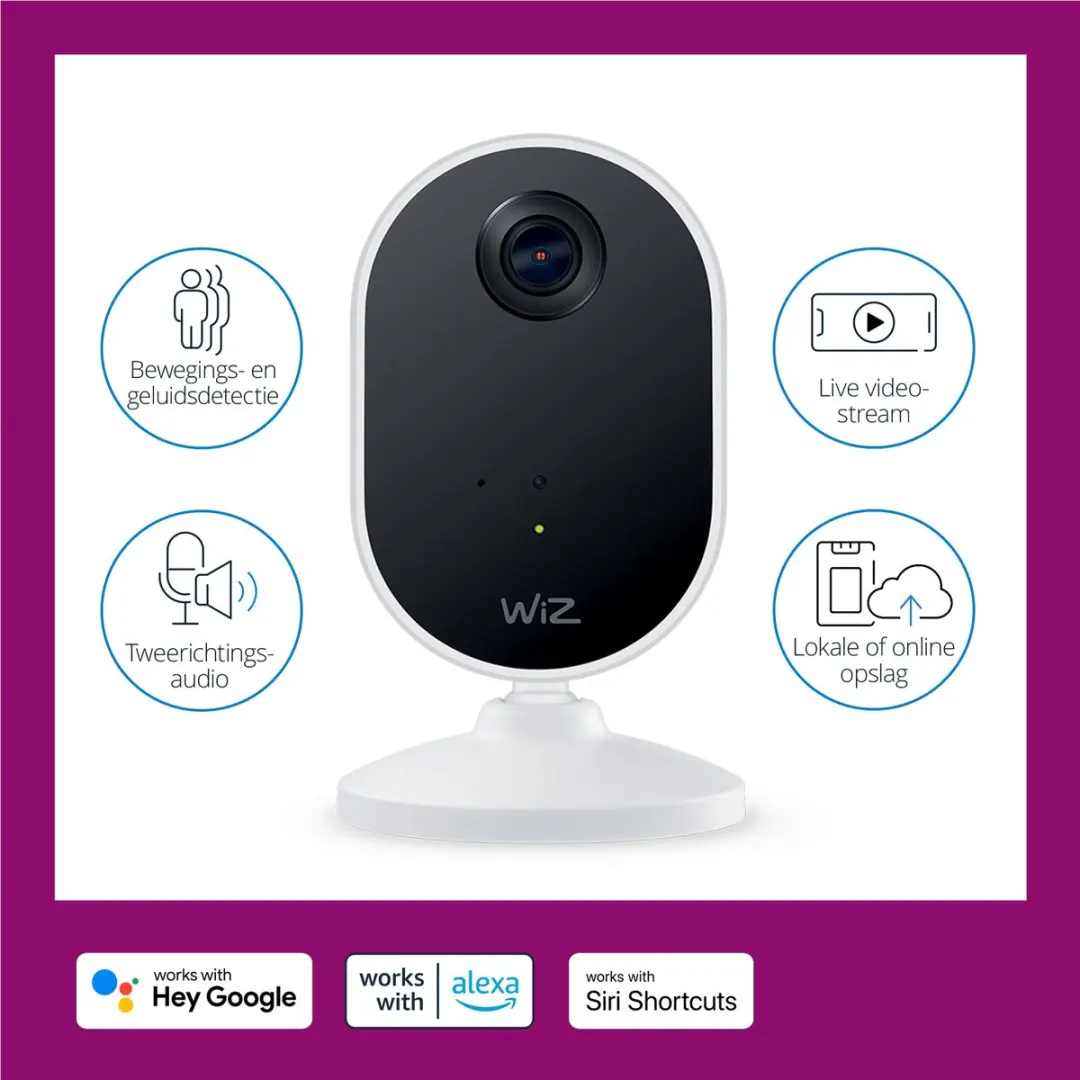 WiZ Beveiligingscamera Starter Kit WiFi - Wit - afbeelding 2 van 6