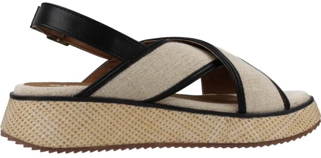 Dames Wedge Sandalen met Kruisband en Gespsluiting